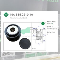 (INA) : OAD-มู่เล่ยไ์ดชารจ์ Caravelle T5-6 2.0TSI, Q3 Q5 A3-A7