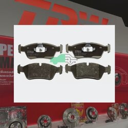 GDB1348 ผ้าเบรกหน้าแท้ TRW (COTEC) : BMW E36 1994-1998 ผ้าเต็มรุ่นใหม่, E46 1998-2005