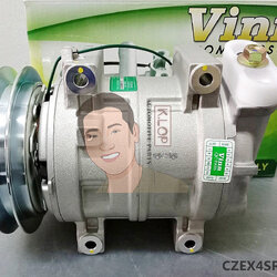 CZEX4SRBB012 คอมแอร์ยี่ห้อ Vinn (ZEXEL 15CH MITSU FUSO ร่องB รูเล็ก เอียงขวา)