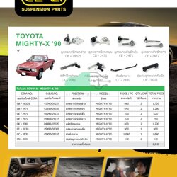 ชุดเปลี่ยนลูกหมากช่วงล่าง (CERA) Toyota Hilux Mighty-X (MADE IN THAILAND) *** มาอุดหนุนสินค้าไทยกันครับ