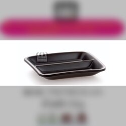 ถ้วยน้ำจิ้ม ถ้วยซอส ถ้วยเมลามีน ถ้วยโชยุ 2ช่อง สีดำ