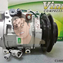 C14009BB026 คอมแอร์ยี่ห้อ Vinn (10S15C HINO ร่องA 24V ออกซ้าย (มีสวิทซ์ใต้ท้อง))