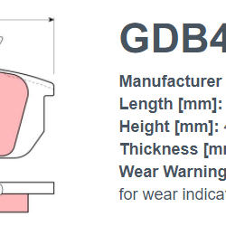 ผ้าเบรกหลัง TRW (COTEC) : ALFA 155 2.0 '94 (OE ติดรถ) (สินค้า TRW แท้ผ่านบริษัทโดยตรง)