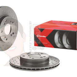 จานเบรค-หน้ารุ่น XTRA (ยี่ห้อ Brembo) CIVIC FD FB (1.8) (HC)