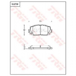 ผ้าเบรคหน้า TRW (TOYOTA NEW VIOS 1.5 (G,S) '13-on)
