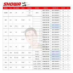 ตารางสินค้า-โช๊คอัพ(SHOWA) แท้ติดรถ HONDA สินค้ามีใบรับประกัน 1 ปี