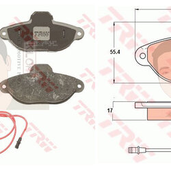 GDB1115 ผ้าเบรค-หน้า(TRW) (เนื้อผ้า COTEC) FIAT PUNTO