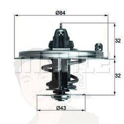 TX 36 85D วาลว์น้ำ BMW M60 M73 รุ่น ใหญ่ / 5 (E34) 7 (E32 E38) 8 (E31) 11531710056 (ยี่ห้อ MAHLE)