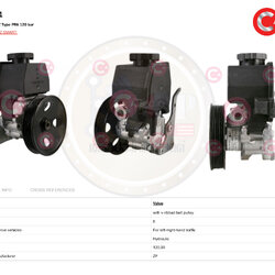 21.CSP76111GS ปั๊มพวงมาลัยเพาเวอร์(CASCO) BENZ รุ่น W203 (M111 C180) แรงดัน 120