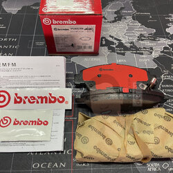 P28 024C ผ้าเบรก F (แท้ BREMBO รุ่น Ceramic) ISUZU เวอร์เทกซ์ Vertex 1.6i Sedan ปี96->