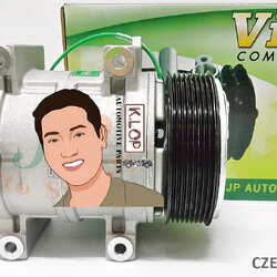 CZEX4BLBB032 คอมแอร์ยี่ห้อ Vinn (ZEXEL 15CH 8PK 24V. 4ขาร้อย เอียงซ้าย รูใหญ่ (JAC))