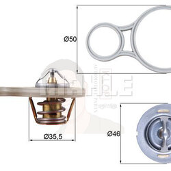 TX 255 91 วาลว์น้ำ BMW W10 W11 / R50 R52 R53 11537596787 (ยี่ห้อ MAHLE)