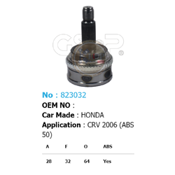 [หัวเพลานอก ยี่ห้อGS-P] HONDA ACCORD/90-02 V6 [ABS 50T อยู่สูงกว่า 823029)