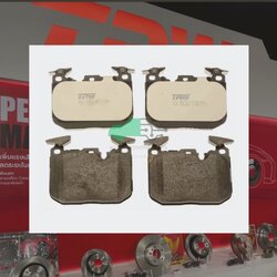 GDB2031 ผ้าเบรกหน้าแท้ TRW (COTEC) : BMW F30, F80 Active Hybrid / 3.0L (Sport package)/ F32, F33, F82 M4, 428i, 435i,xDrive / 2.0L, 3.0L