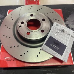 D09 B744 51 จานเบรค ล้อ F (ยี่ห้อ BREMBO) รุ่น HC UV Dr Benz R172 SLK ปี2011->