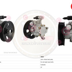 11.CSP76125GS ปั๊มพวงมาลัยเพาเวอร์(CASCO) BENZ รุ่น W203,W209 (M112 C240 CLK240) แรงดัน 128