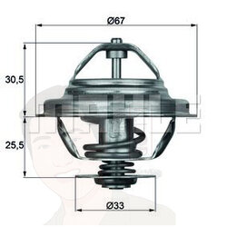 TX 27 71D วาลว์น้ำ BMW M20 M30 M50 / 3 (E30 E36) 5 (E28 E34) 7 (E32) 11531466174 (ยี่ห้อ MAHLE)