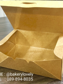 กล่องกระดาษสีน้ำตาล M 11.5x16.5x5.5 cm pop-up ( เคลือบใน )