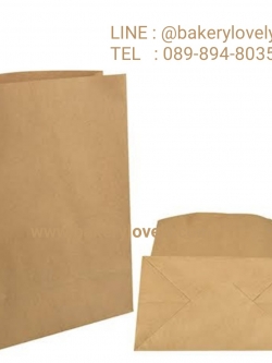 ถุงกระดาษ สีน้ำตาล 18x34.5 cm ก้นถุง 18x11.1 cm