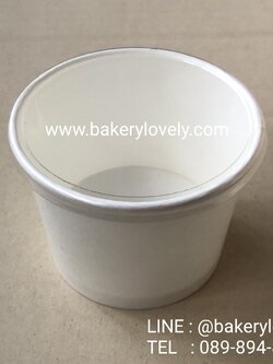 ถ้วยกระดาษ 4 ออนซ์ สีขาว + ฝาเรียบสีใส