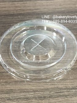 ฝาปิด ( ใส เจาะรู ) เส้นผ่านศูนย์กลาง 7.4 cm ปาก 7.7 cm สูง 0.5 cm