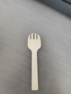 ช้อนปลายส้อมไม้ 10.5 cm