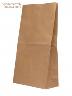 ถุงกระดาษ สีน้ำตาล 15x32.5 cm ก้นถุง 15x8.5 cm
