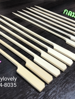 ไม้เสียบหัวธง เกรด B ยาว 15 cm กลม