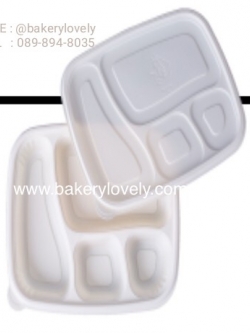 ถาดจากข้าวโพด 4 ช่อง