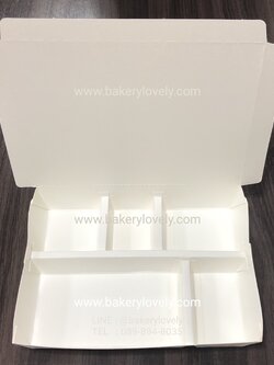 กล่องกระดาษใส่อาหาร สีขาว 5 ช่อง