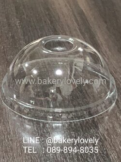 ฝาโดม ( ใส เจาะรู ) เส้นผ่านศูนย์กลาง 3 cm ปาก 9.8 cm สูง 4.8 cm