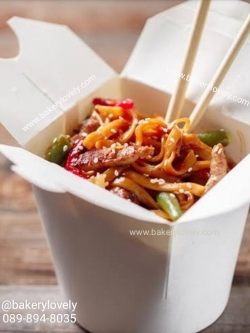 กล่องกระดาษสีขาว ทรงสูง 32 ออนซ์ 1000 ml