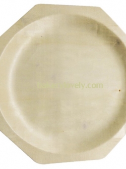 จานไม้ 8 เหลี่ยม 19.5x12.5 cm