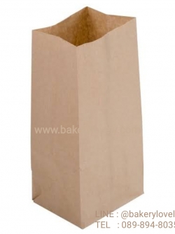 ถุงกระดาษ สีน้ำตาล 9x18 cm ก้นถุง 9x5 cm