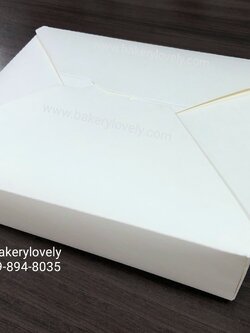 กล่องกระดาษใส่อาหาร สีขาว ฝาเปิดบน 2,000 ml