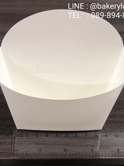 โคนกระดาษใส่เฟรนซ์ฟรายส์ สีขาว 2.2x8.8x9 cm