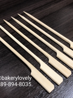 ไม้เสียบหัวธง เกรด A ยาว 15 cm กลม