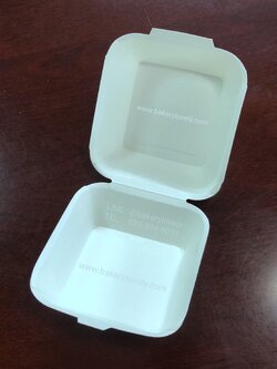 กล่องกระดาษใส่อาหาร สีขาว