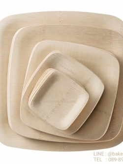 จานไม้ไผ่