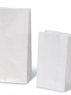 ถุงกระดาษ สีขาว 13x21.7 cm ก้นถุง 13x6.5 cm