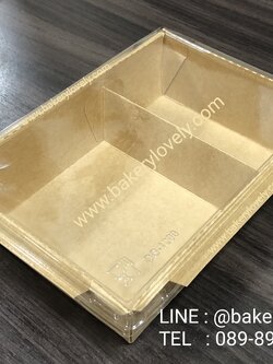 กล่องกระดาษ 2 ช่อง ฝาใส 1,200 ml