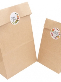 ถุงกระดาษ สีน้ำตาล 14.6x27 cm ก้นถุง 14.6x9.2 cm