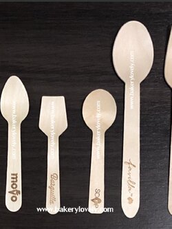 ช้อนไม้ ปั้มโลโก้