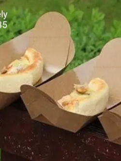 กระทงกระดาษสีน้ำตาล 5x6x3.5 cm