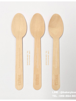 ช้อนไม้ 14 cm โลโก้