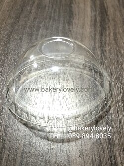 ฝาโดม ( ใส ไม่เจาะรู ) เส้นผ่านศูนย์กลาง 2.4 cm ปาก 7.9 cm สูง 3.5 cm