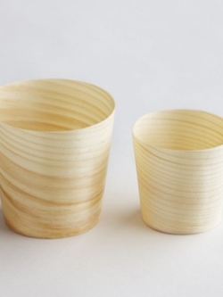 ถ้วยไม้ ขนาด สูง 4.5 cm เส้นผ่านศูนย์กลาง 4.5 cm