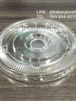 ฝาปิด ( ใส เจาะรู ) เส้นผ่านศูนย์กลาง 9.2 cm ปาก 9.9 cm สูง 0.9 cm