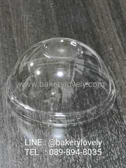 ฝาโดม ( ใส ไม่เจาะรู ) เส้นผ่านศูนย์กลาง 3 cm ปาก 9.8 cm สูง 4.8 cm