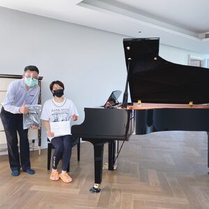จัดส่งเปียโน Yamaha รุ่น C5X PE 谢谢您来买我们的钢琴。